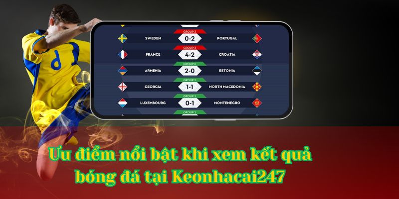 Ưu điểm nổi bật khi xem kết quả bóng đá tại Keonhacai247